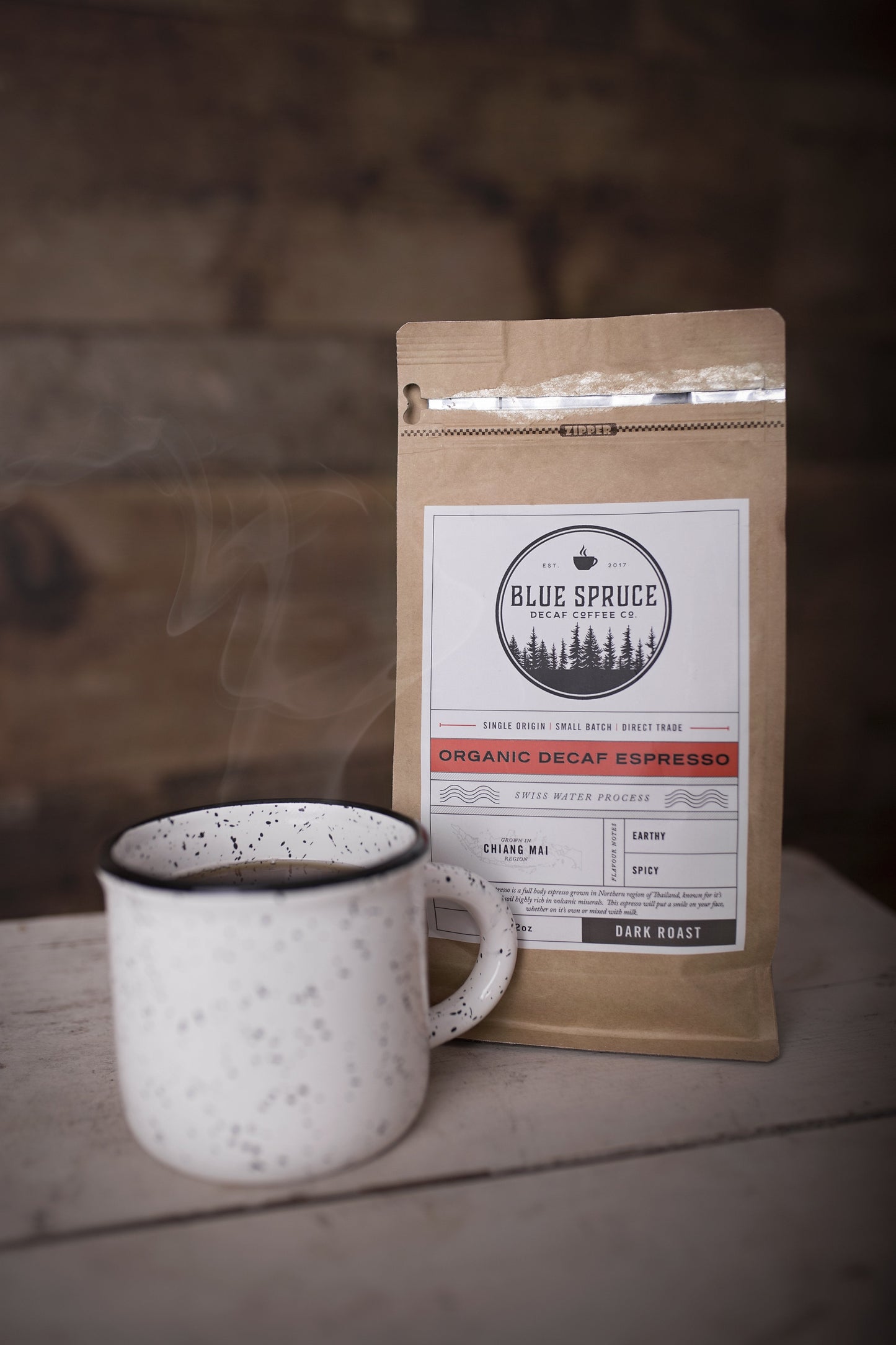 Organic Swiss Water Decaf Espresso - Dark Roast 12oz