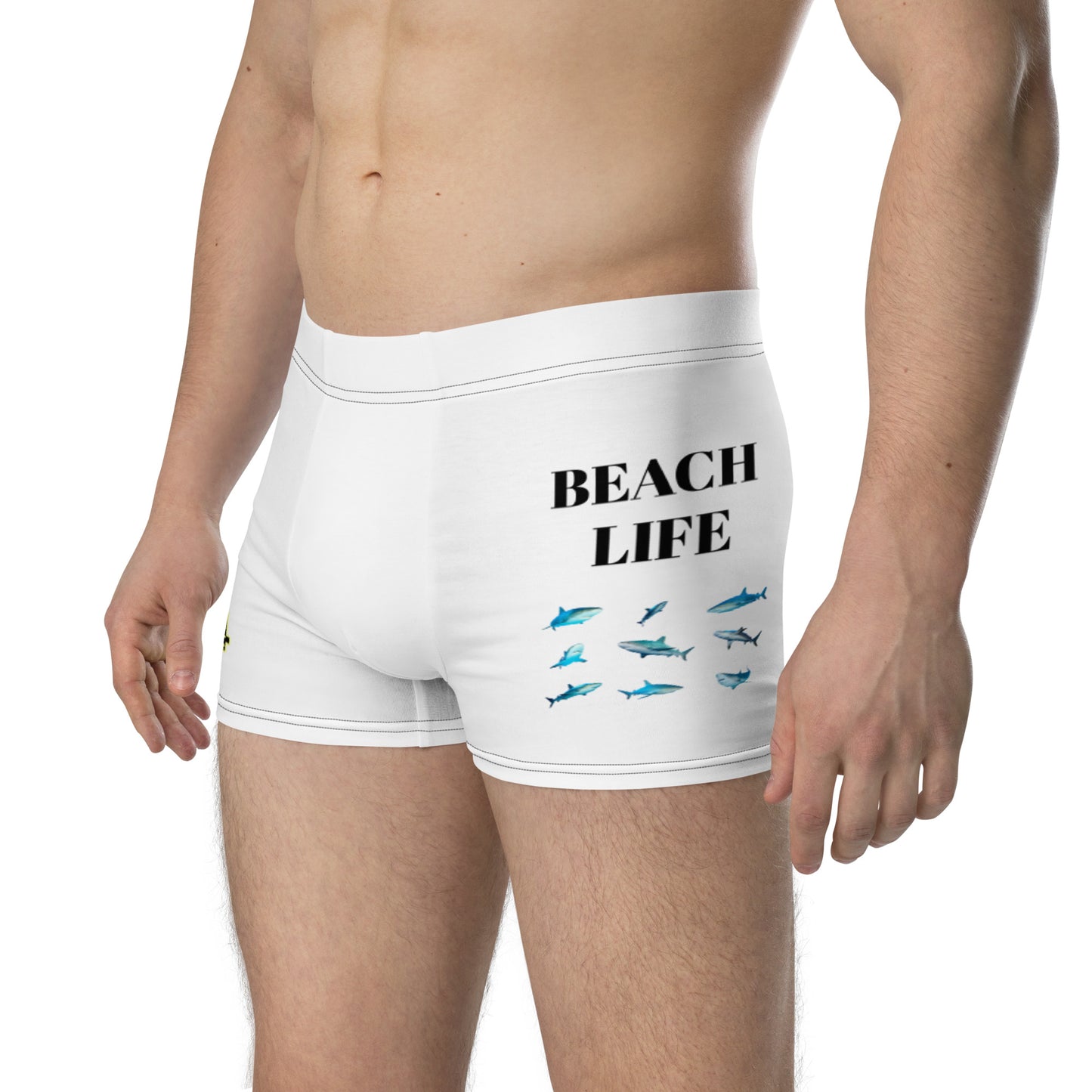 Beach Life Shark Attack 954 Signature white Boxer Briefs