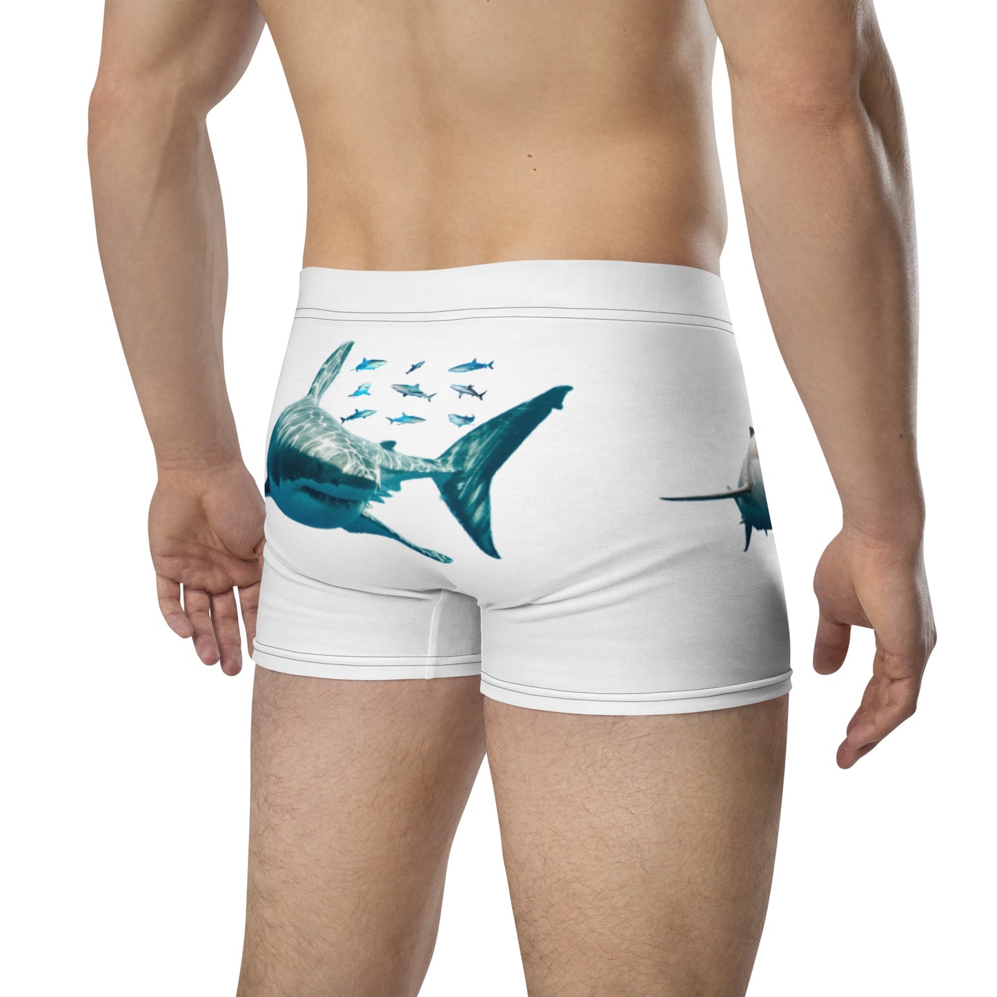 Beach Life Shark Attack 954 Signature white Boxer Briefs