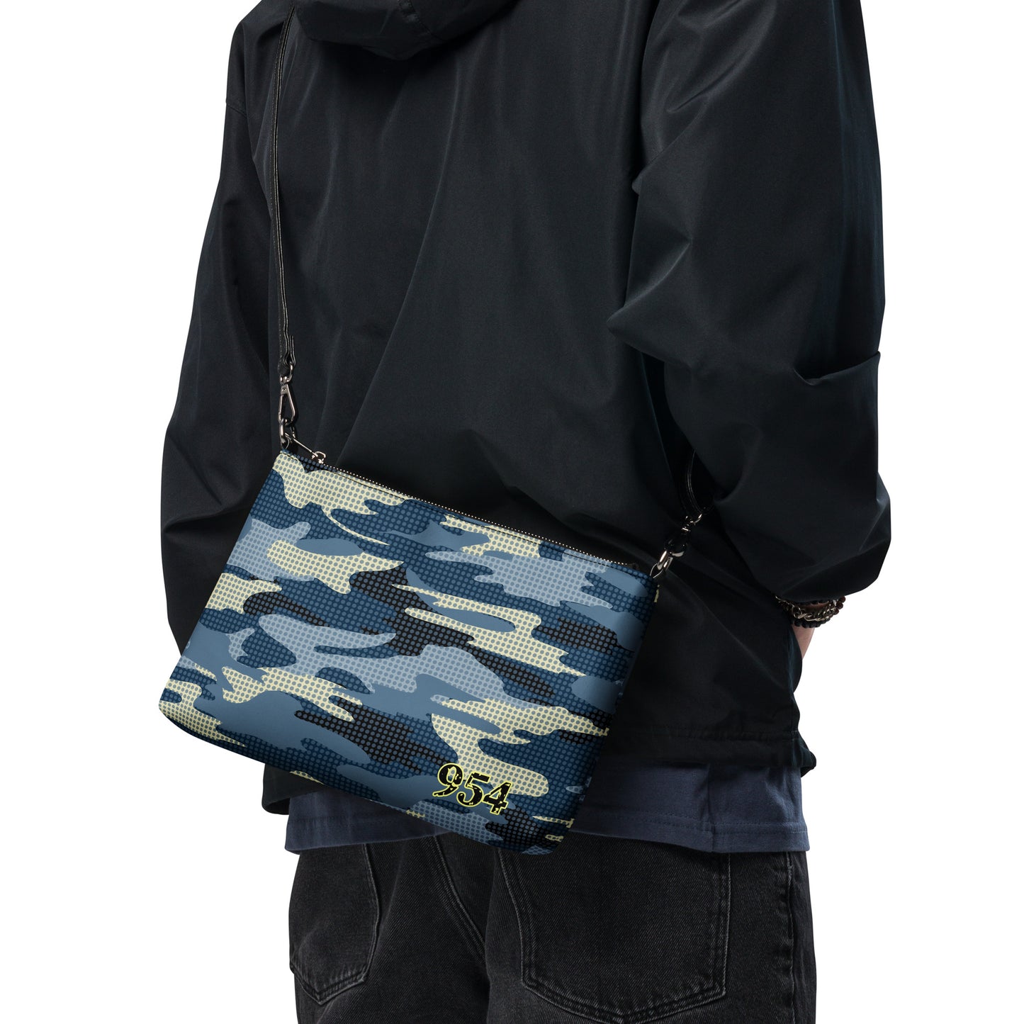 Blue Camo 954 Signature Crossbody bag