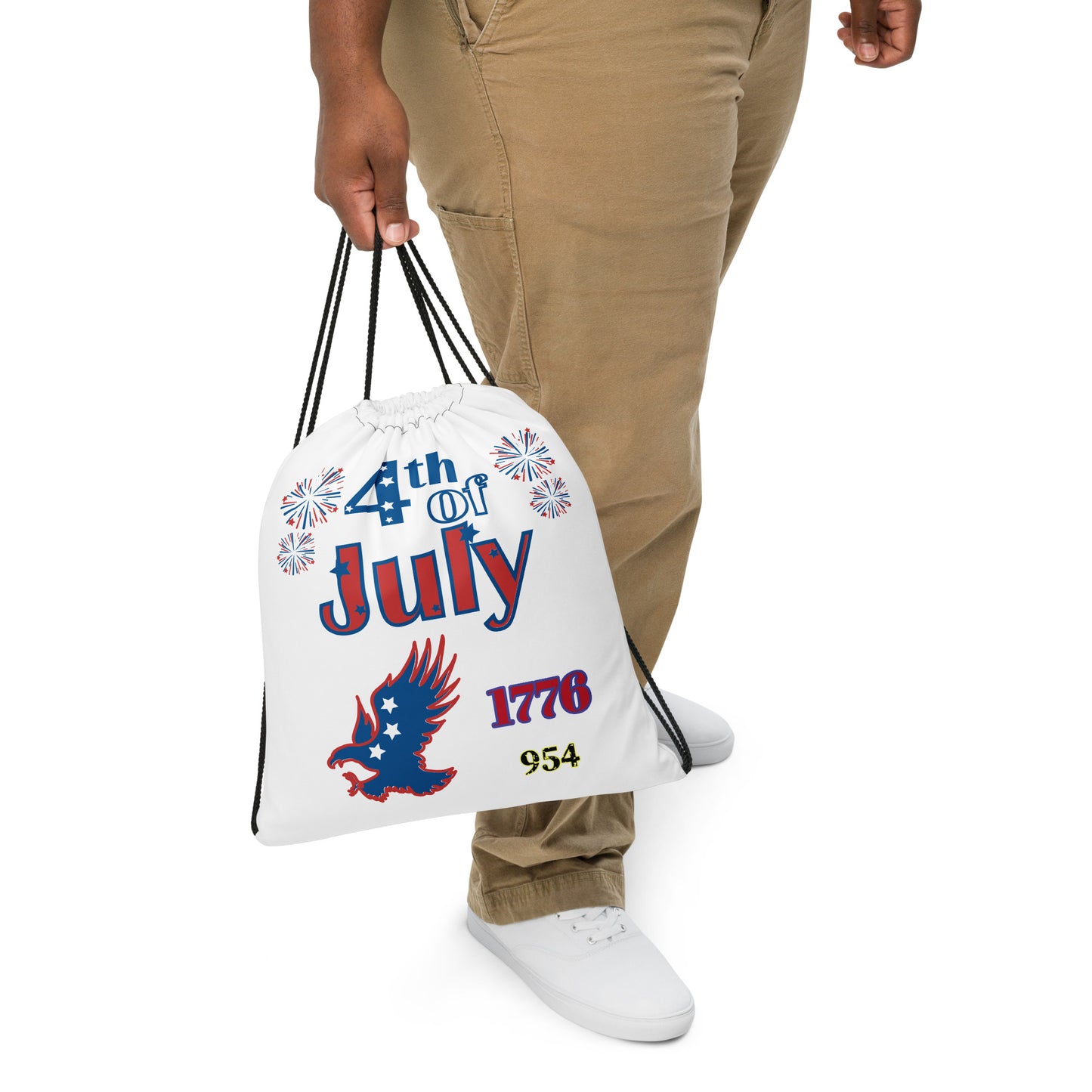 1776 July 4th 954 Signature Drawstring bag