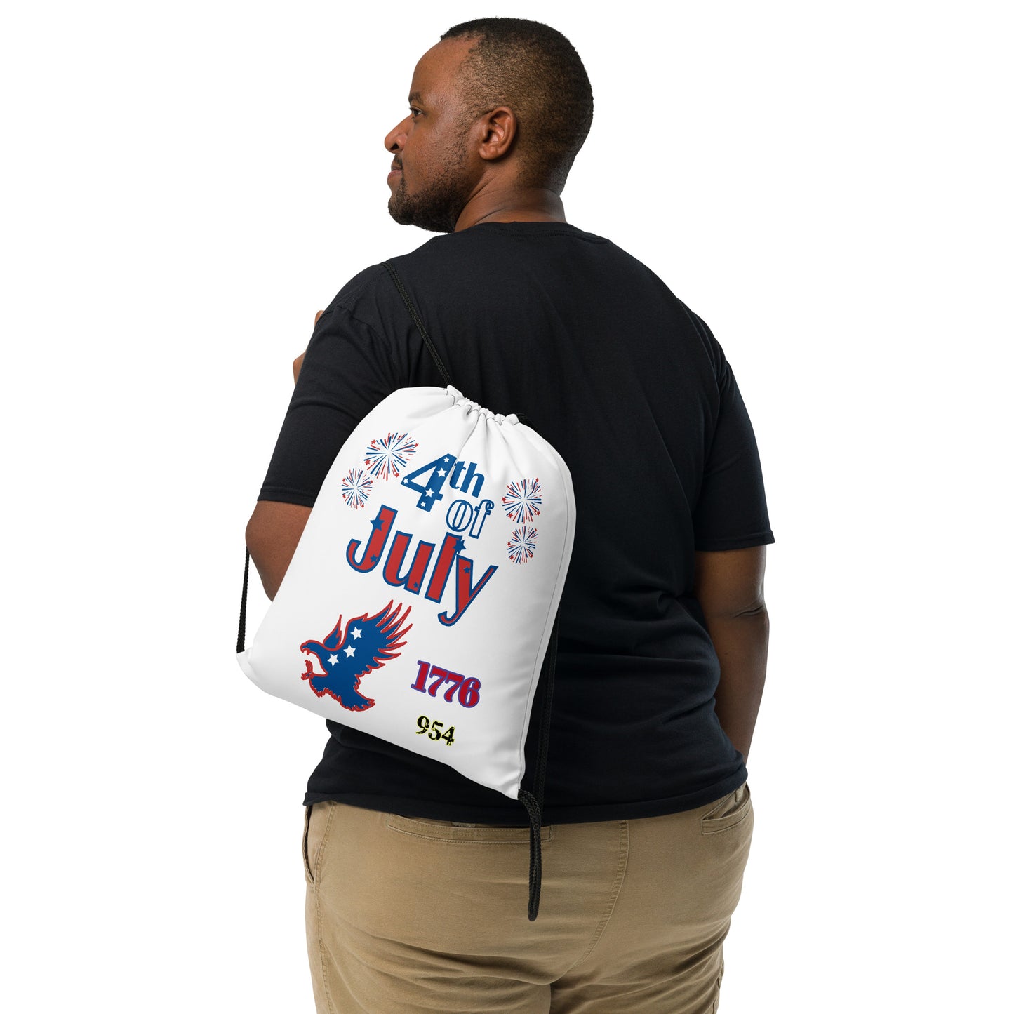 1776 July 4th 954 Signature Drawstring bag