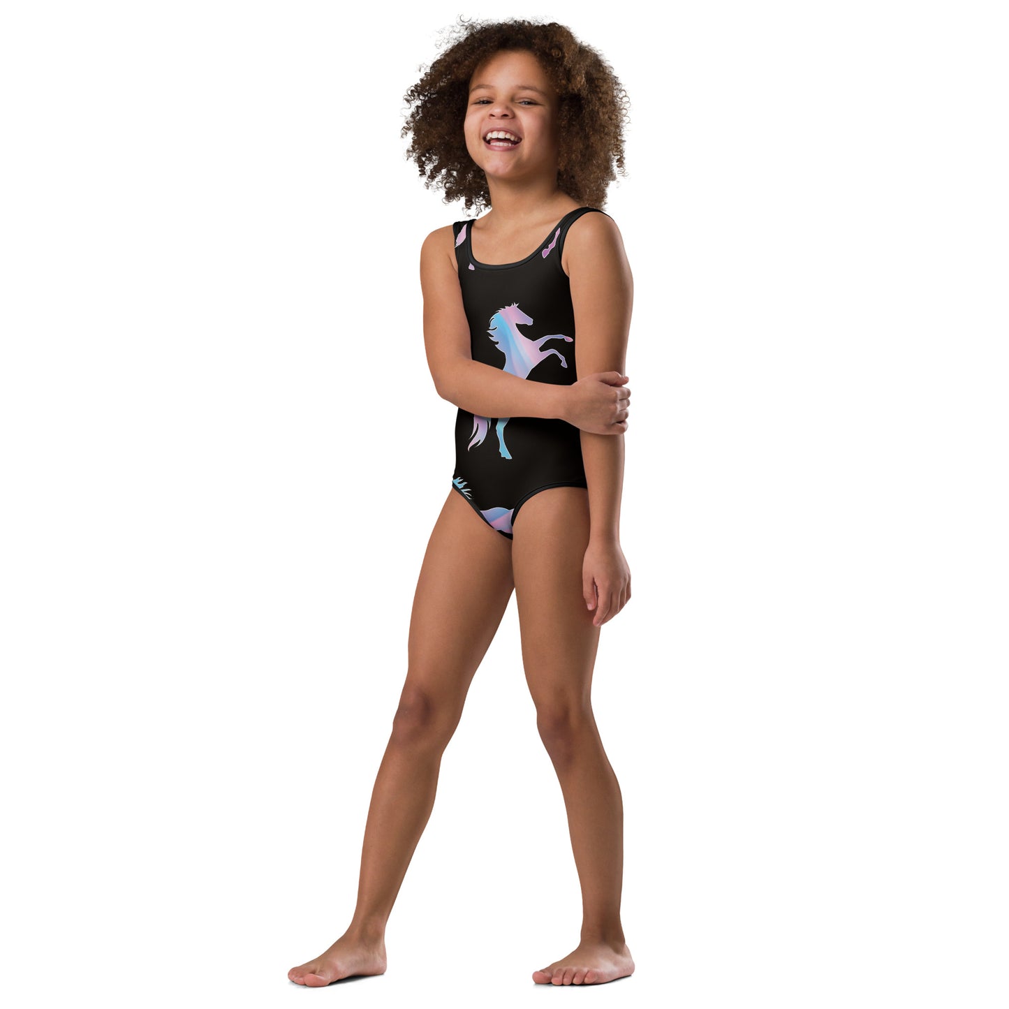 Horses 954 Signature Kids Swimsuit