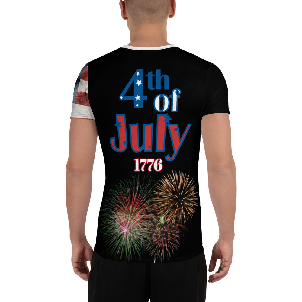 July 4th 1776 All-Over Print Men's Athletic T-shirt