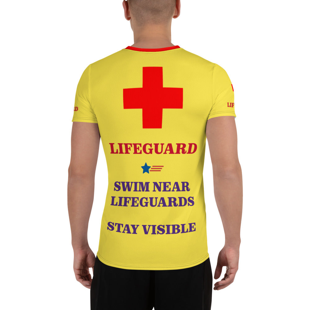 High-VIS Lifeguard Water OPS Men's Athletic T-shirt