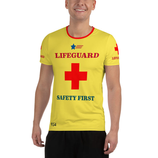 High-VIS Lifeguard Water OPS Men's Athletic T-shirt