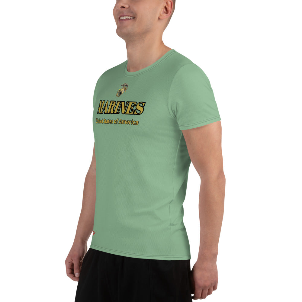 United States Marines 954 Signature Print Men's Athletic T-shirt