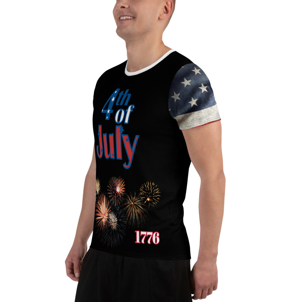 July 4th 1776 All-Over Print Men's Athletic T-shirt