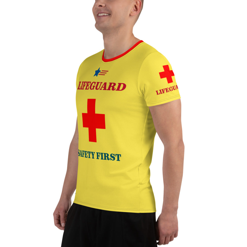 High-VIS Lifeguard Water OPS Men's Athletic T-shirt