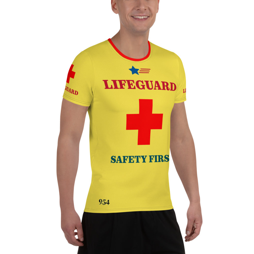 High-VIS Lifeguard Water OPS Men's Athletic T-shirt