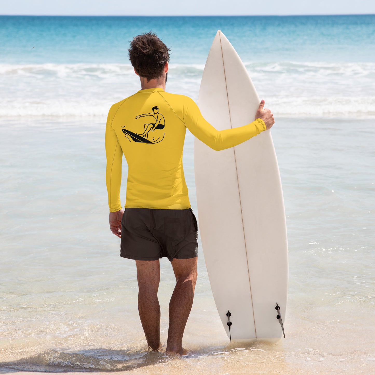 Yellow 954 Signature Men's Rash Guard