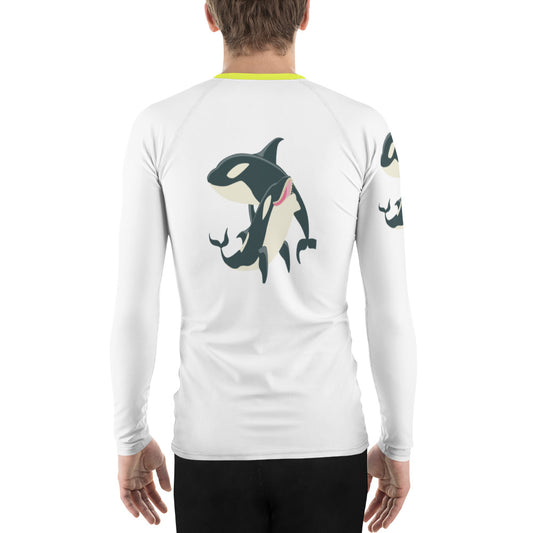 Beach Life Dolphins Black/White 954 Signature Men's Rash Guard