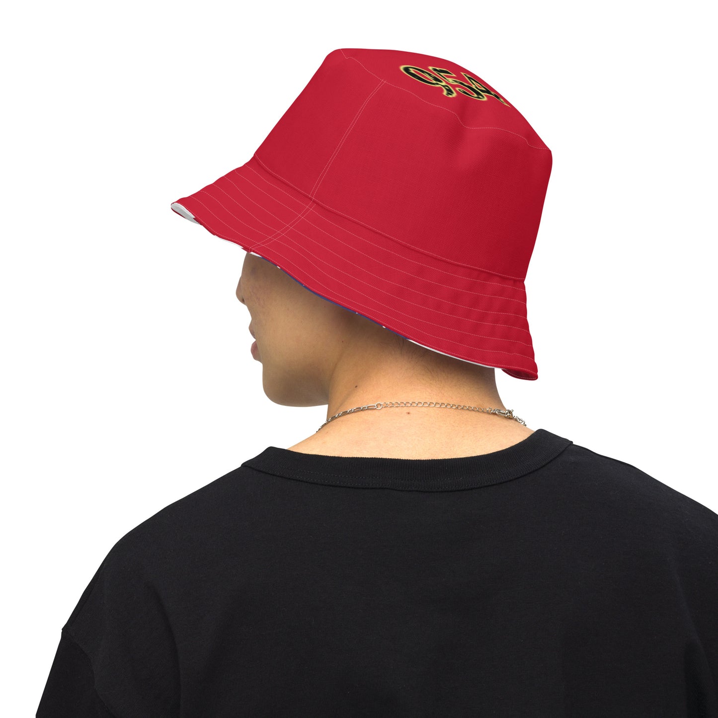 July 4th 954 Signature Reversible RED bucket hat