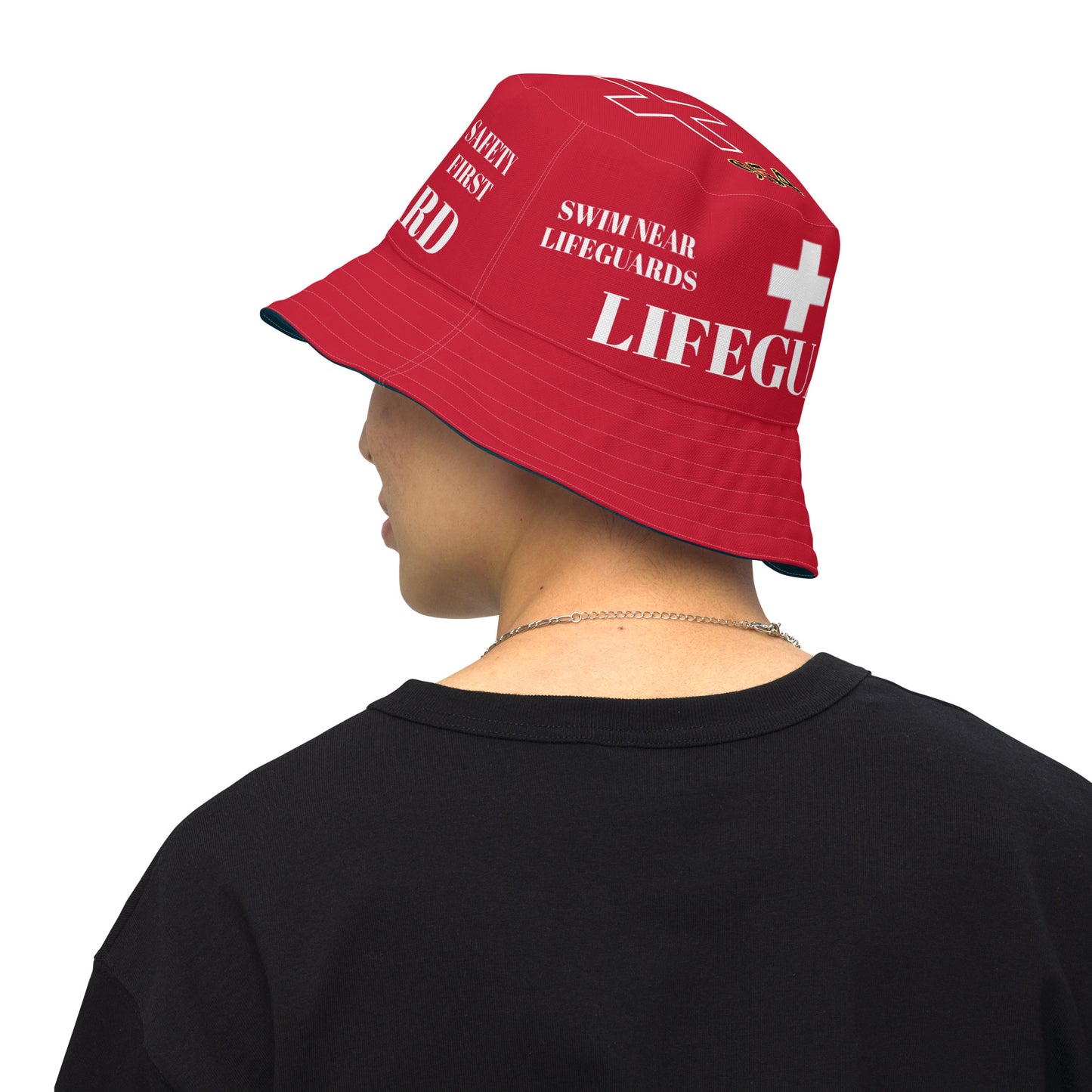Lifeguard 954 Signature Reversible RED bucket hat