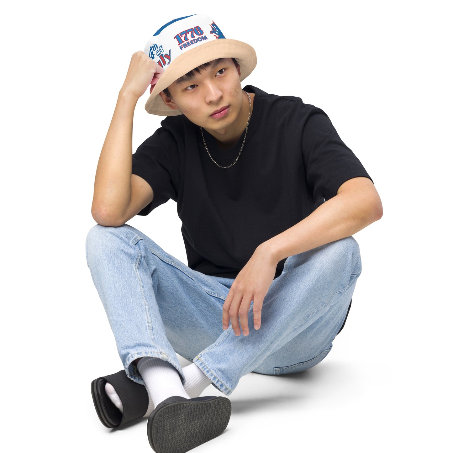 July 4th 954 Signature Reversible Sandy bucket hat