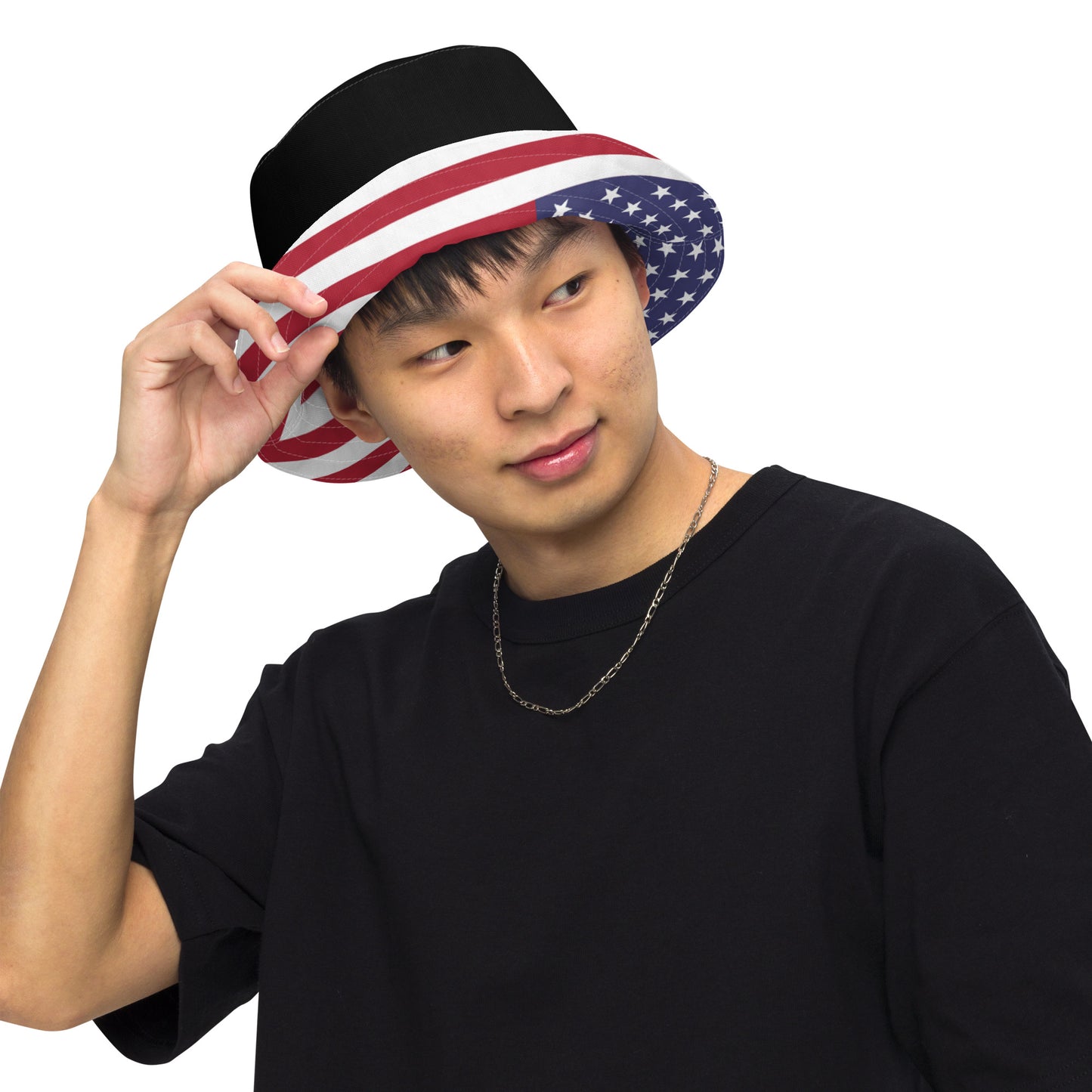 July 4th 954 Signature Reversible Black bucket hat