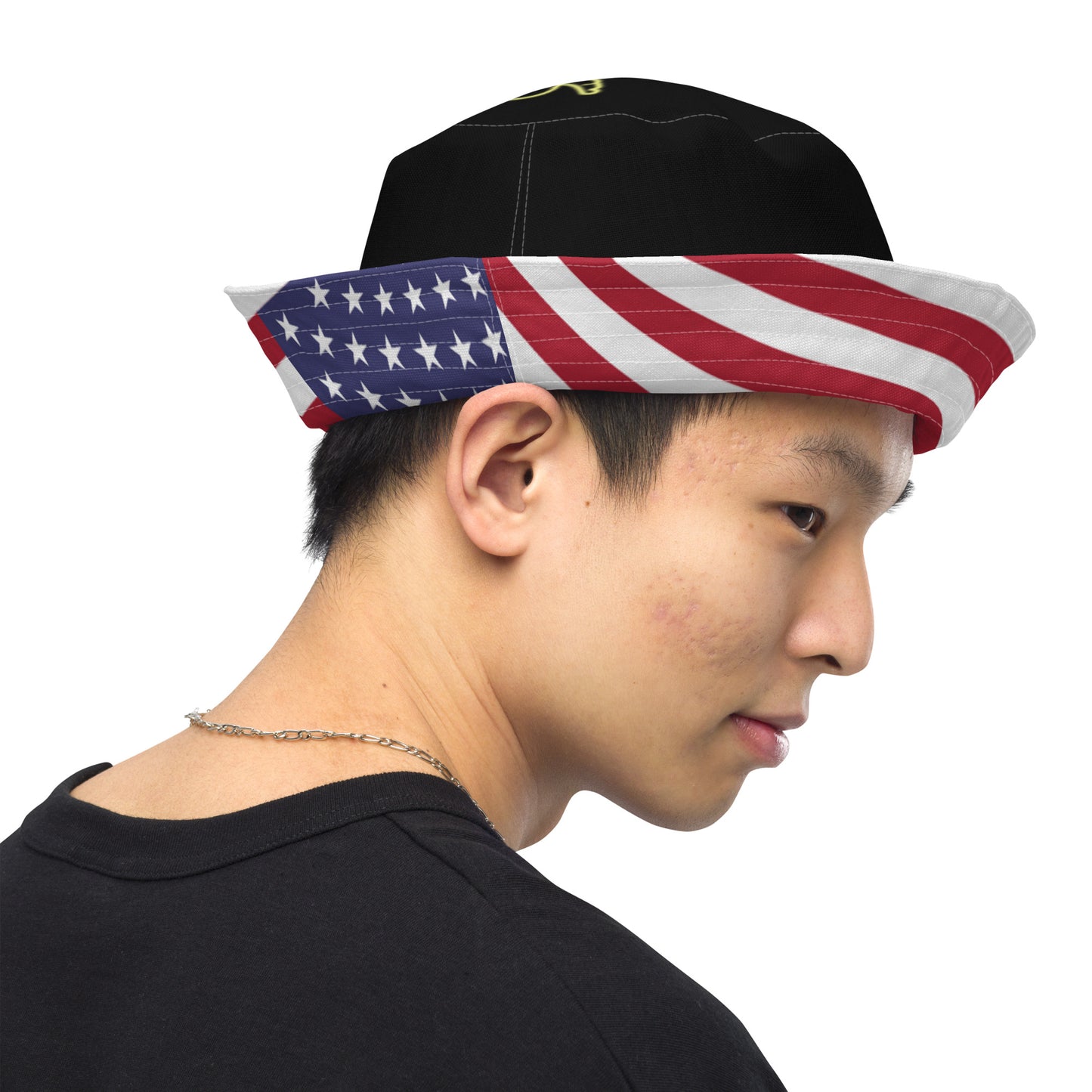 July 4th 954 Signature Reversible Black bucket hat