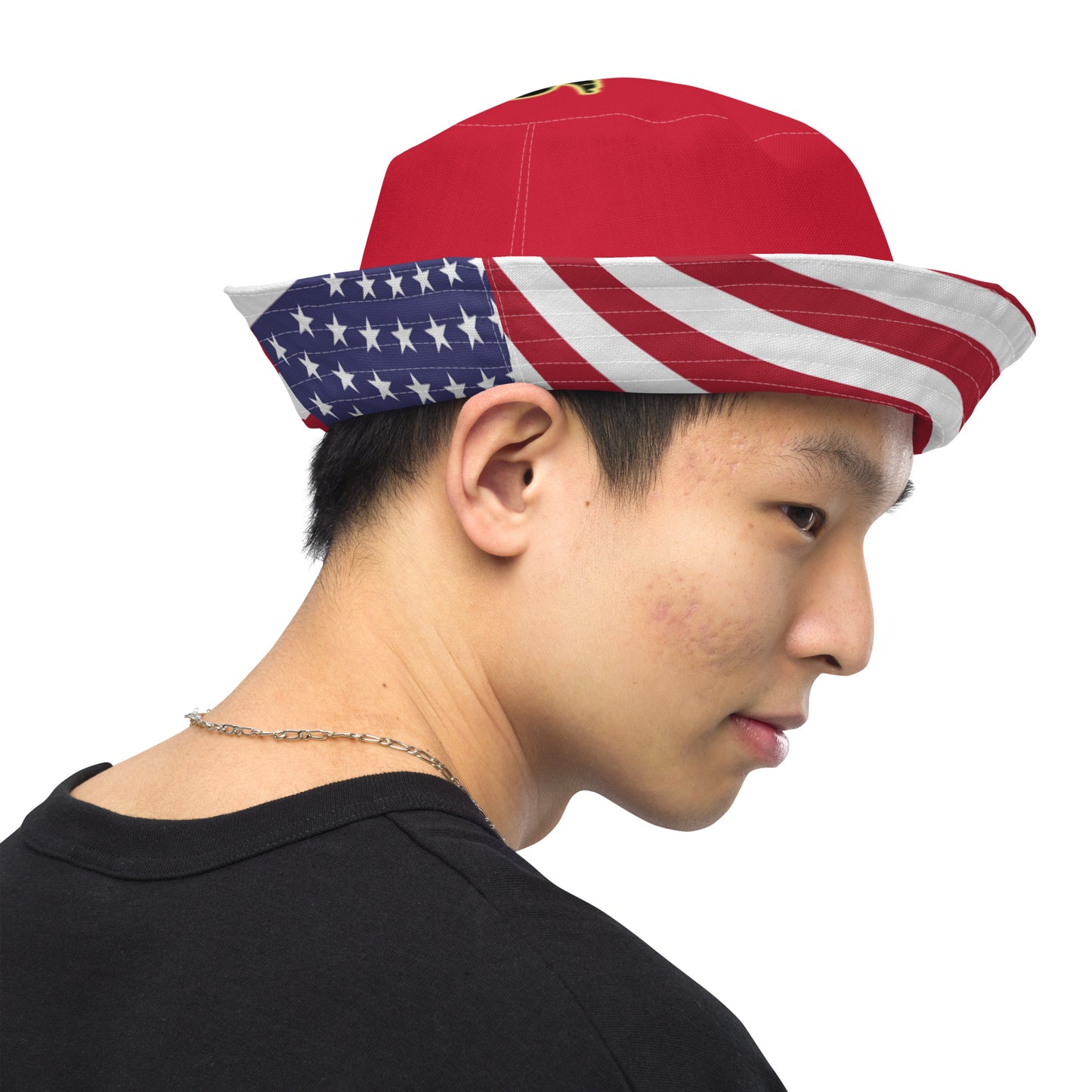 July 4th 954 Signature Reversible RED bucket hat