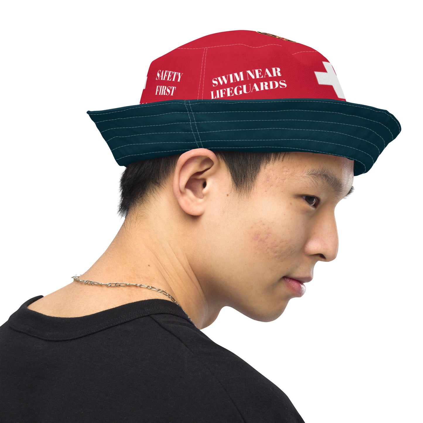 Lifeguard 954 Signature Reversible RED bucket hat