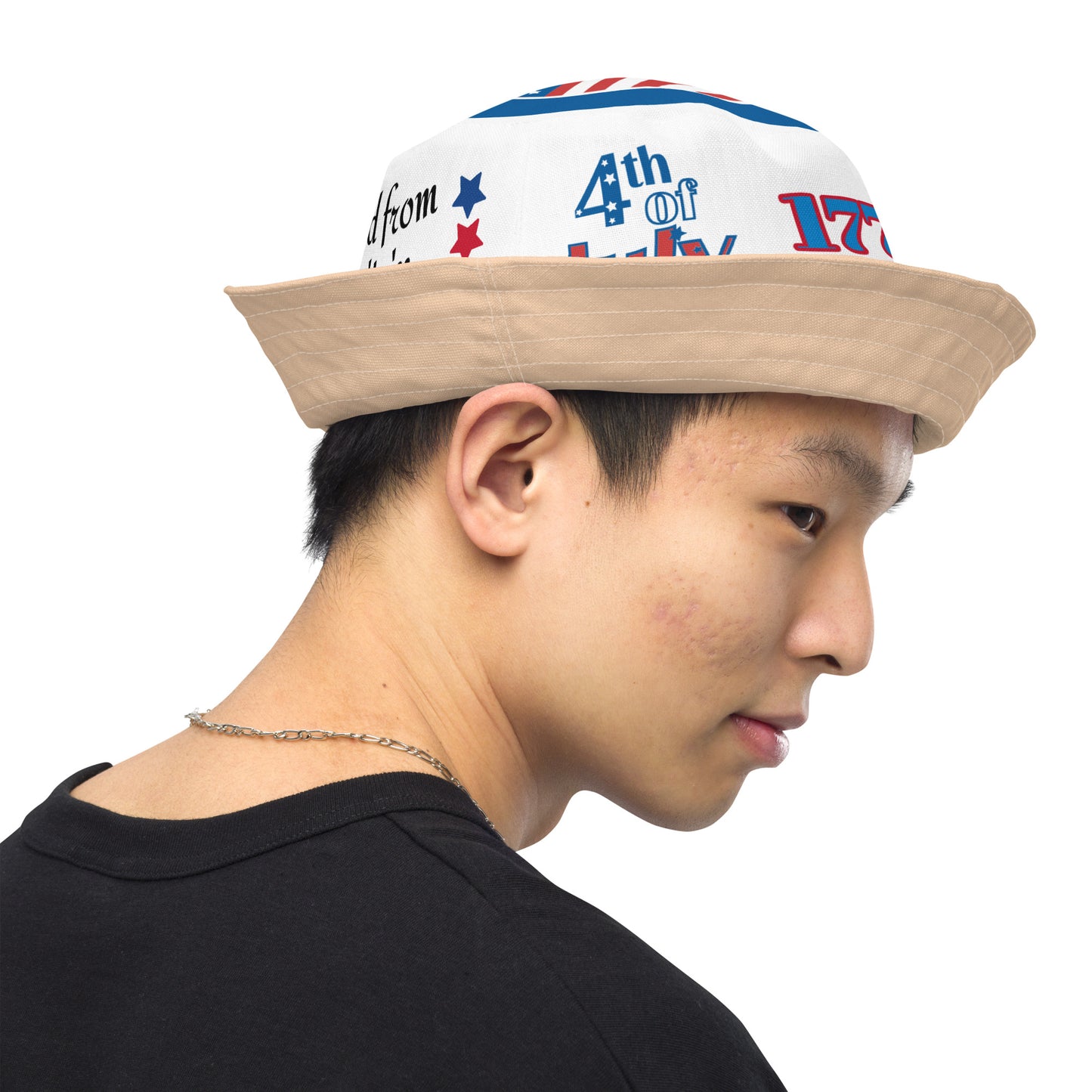 July 4th 954 Signature Reversible Sandy bucket hat