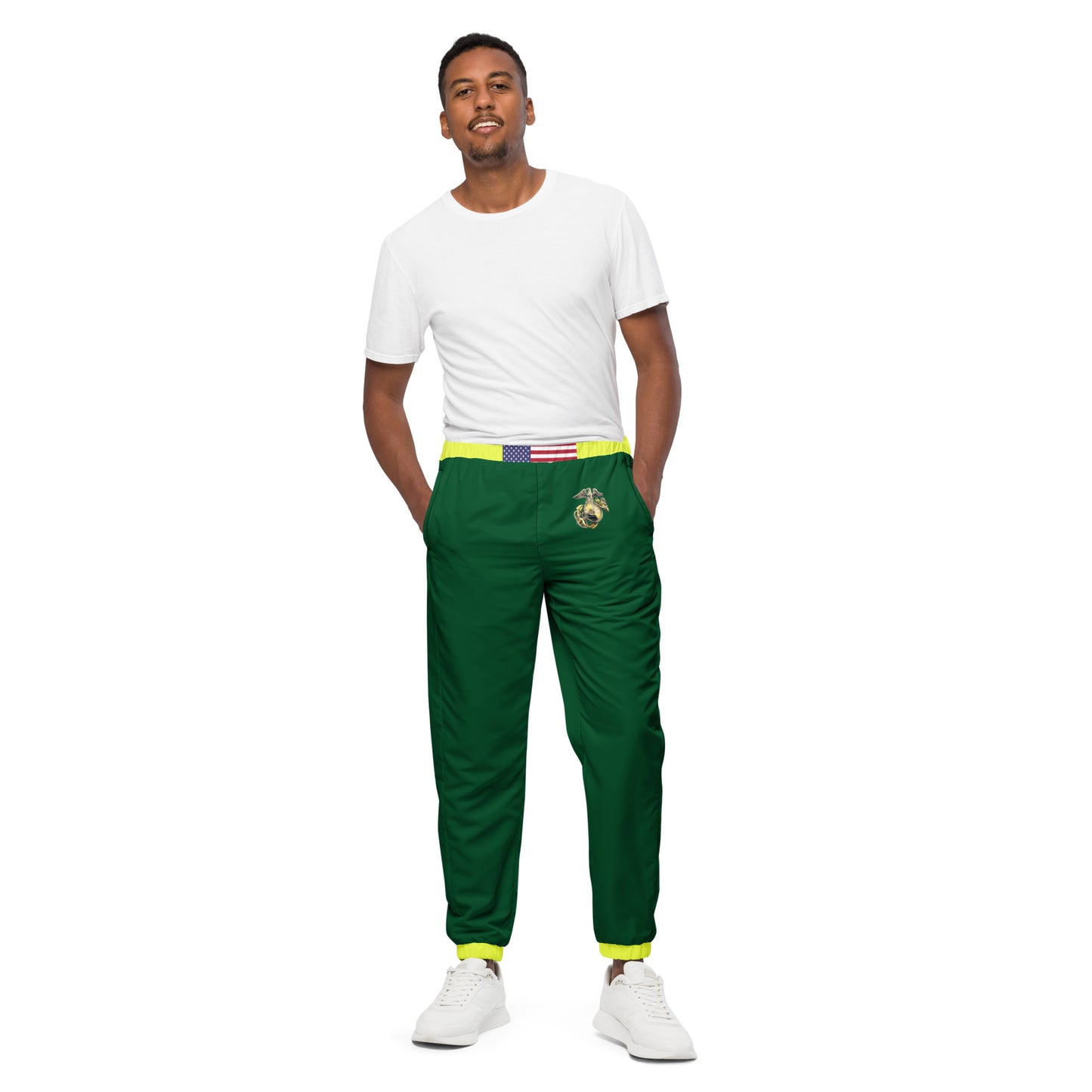 USMC Unisex track pants with yellow safety bands