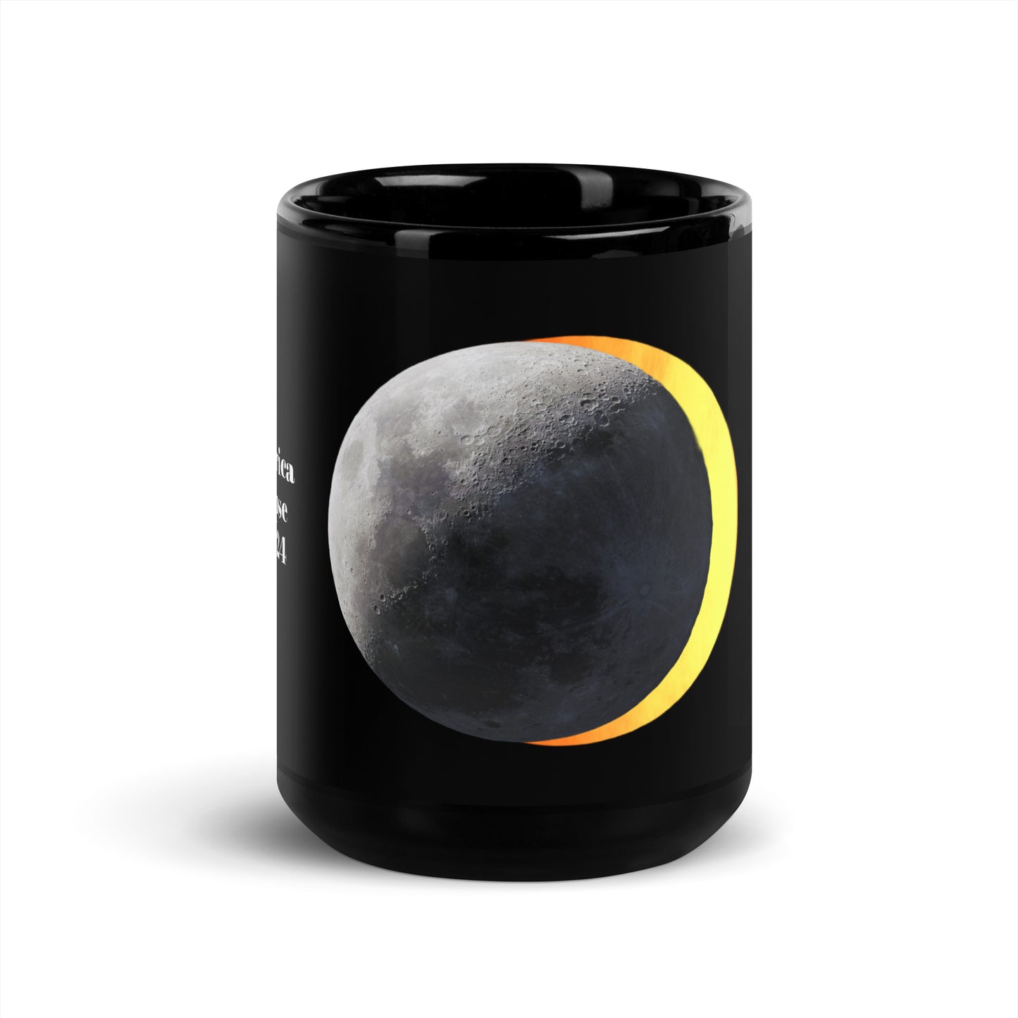 North America Eclipse 2024 954 Signature Black Glossy Mug