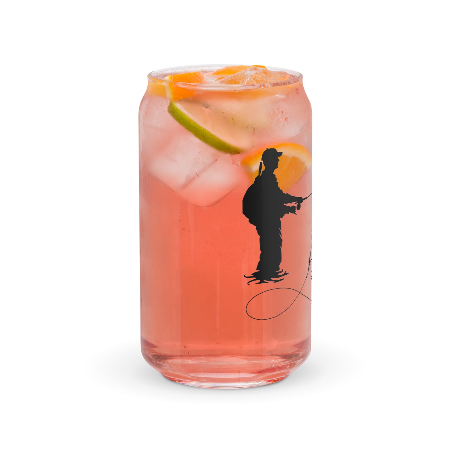 Fisherman & Fish 954 Signature Can-shaped glass
