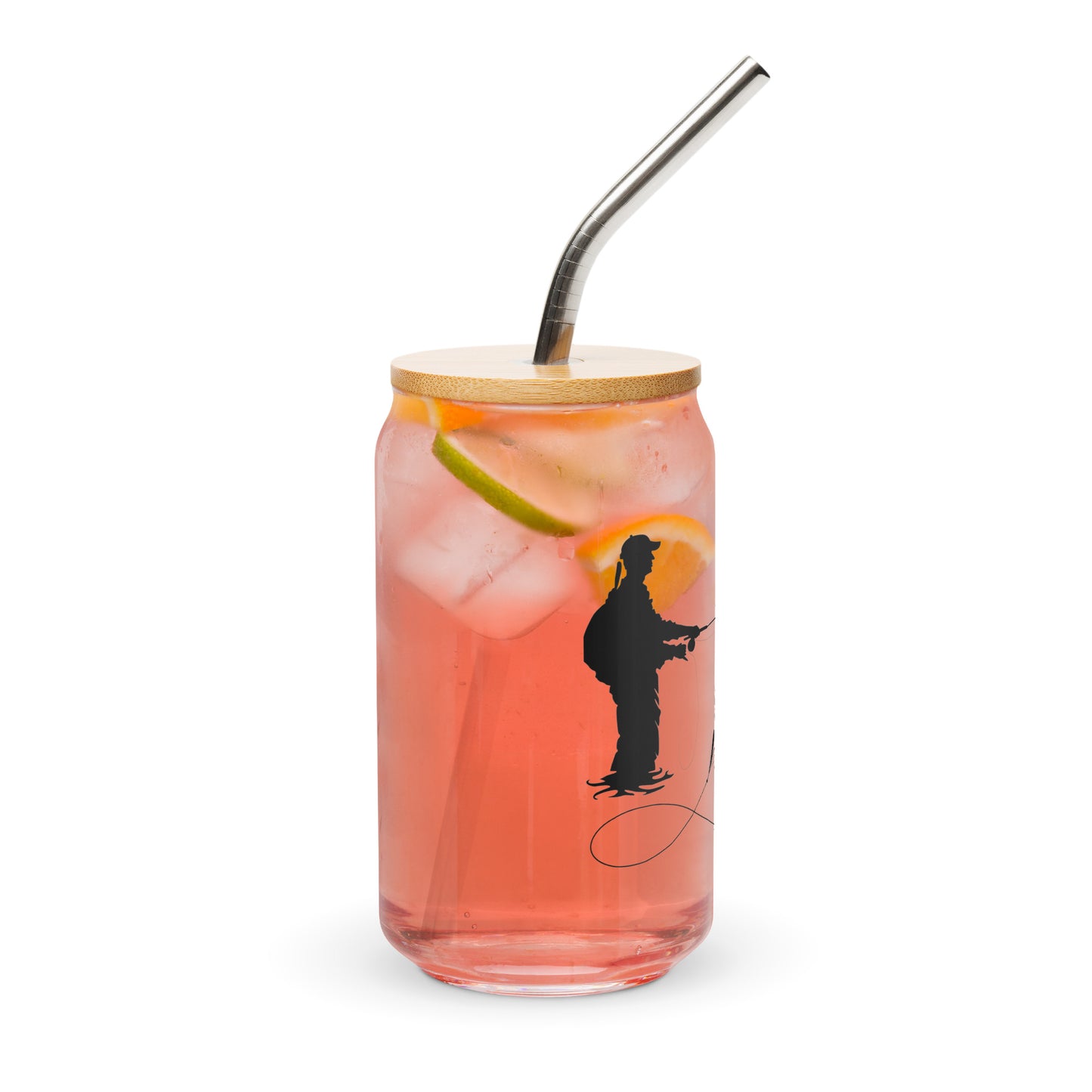 Fisherman & Fish 954 Signature Can-shaped glass