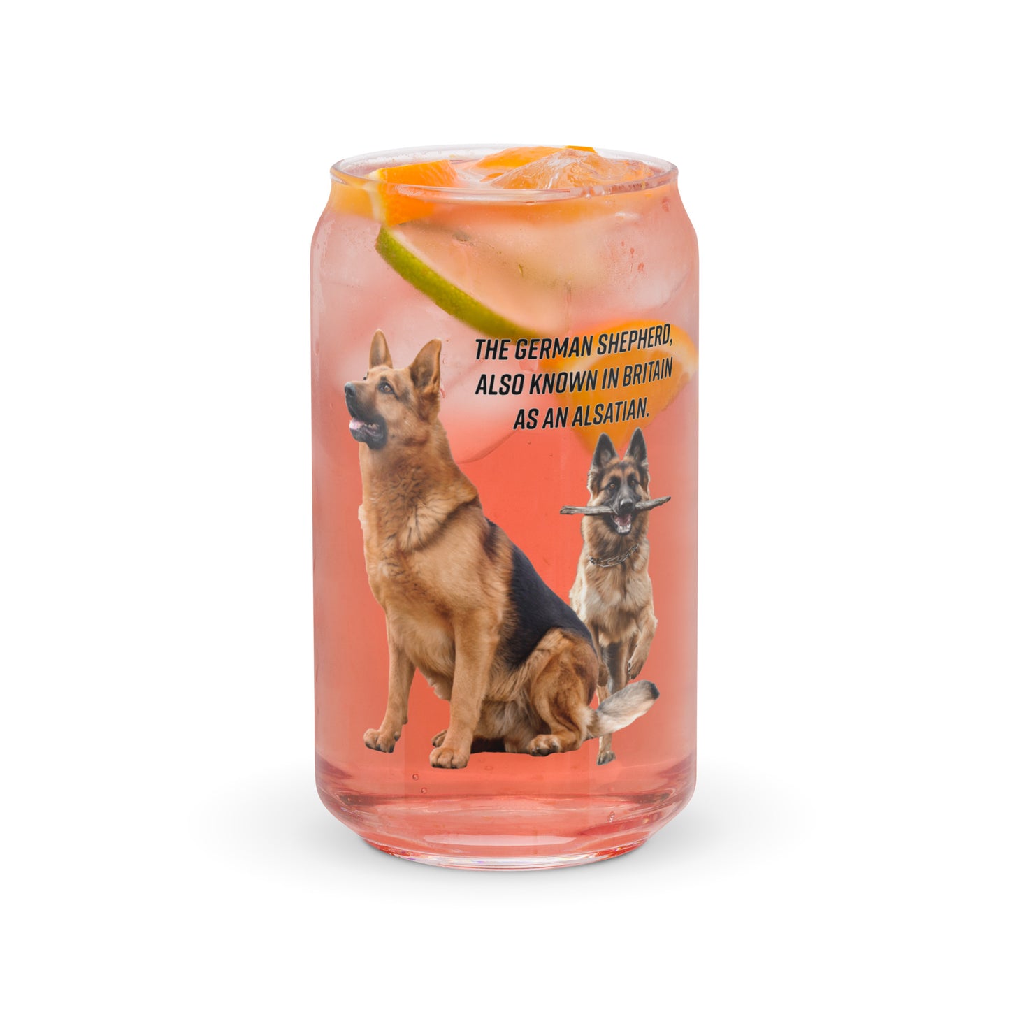 German Shepherd 954 Signature Can-shaped glass
