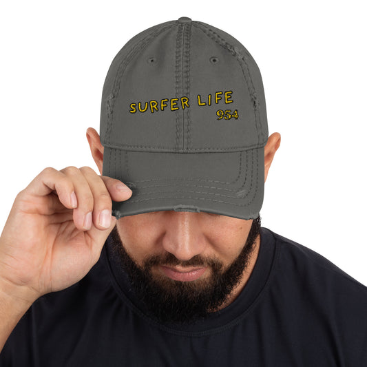 Surfer Life 954 Signature Distressed Dad Hat