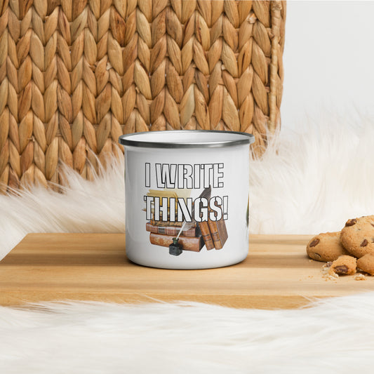 I Write Things 954bEnamel Mug