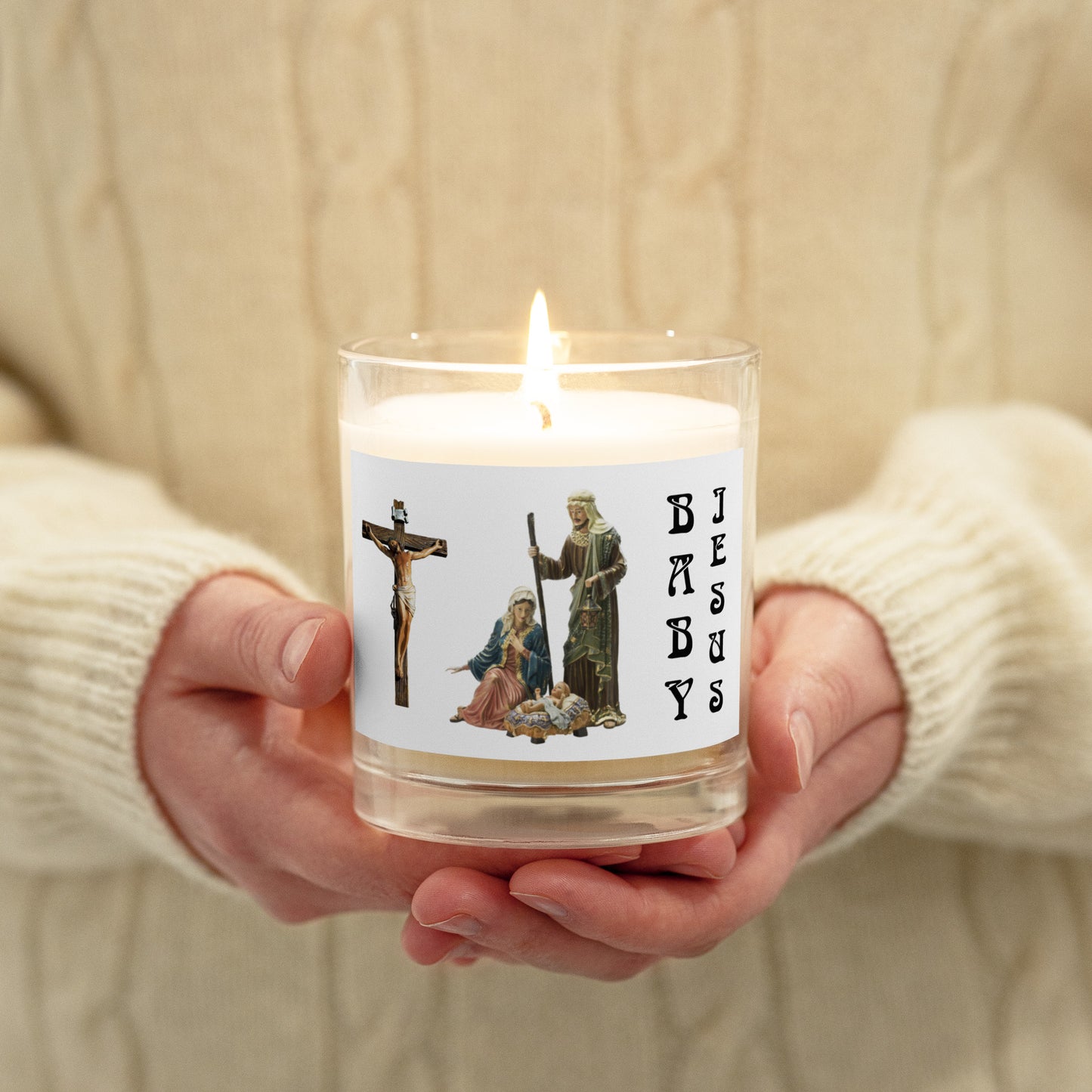 954covenant Glass jar soy wax candle