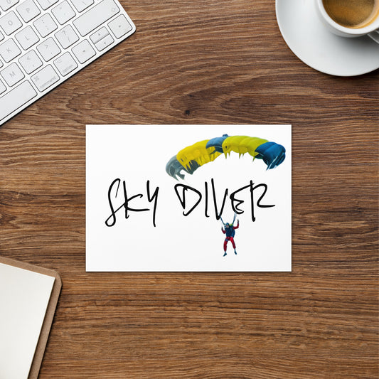 Sky Diver Life 954 Signature Greeting card