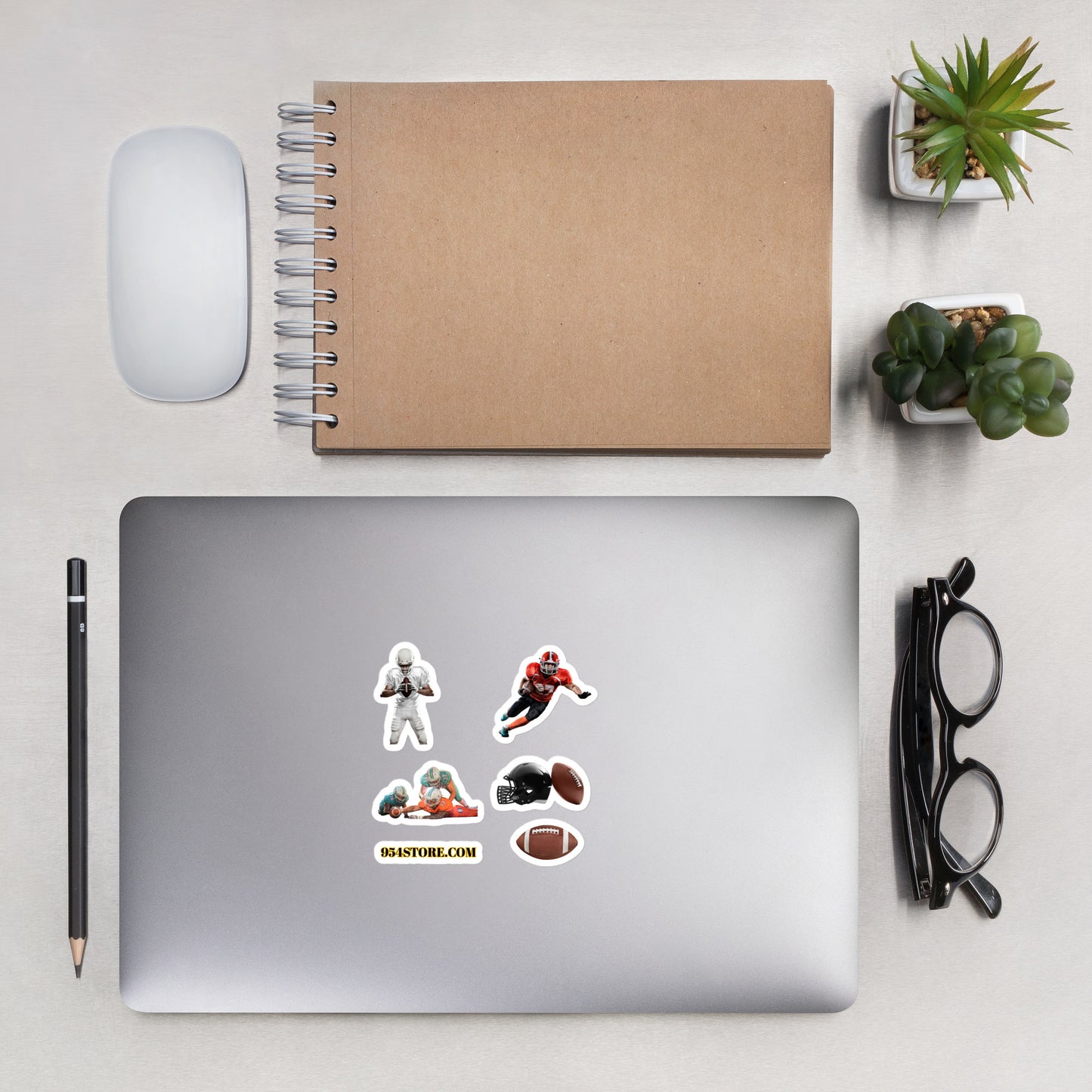 954 Custom Football Bubble-free stickers