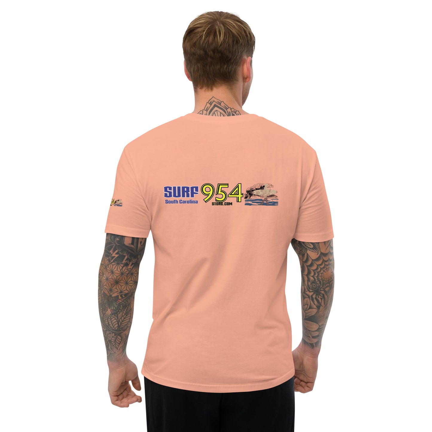 Surf SC Blue Letters 954 Signature Short Sleeve T-shirt