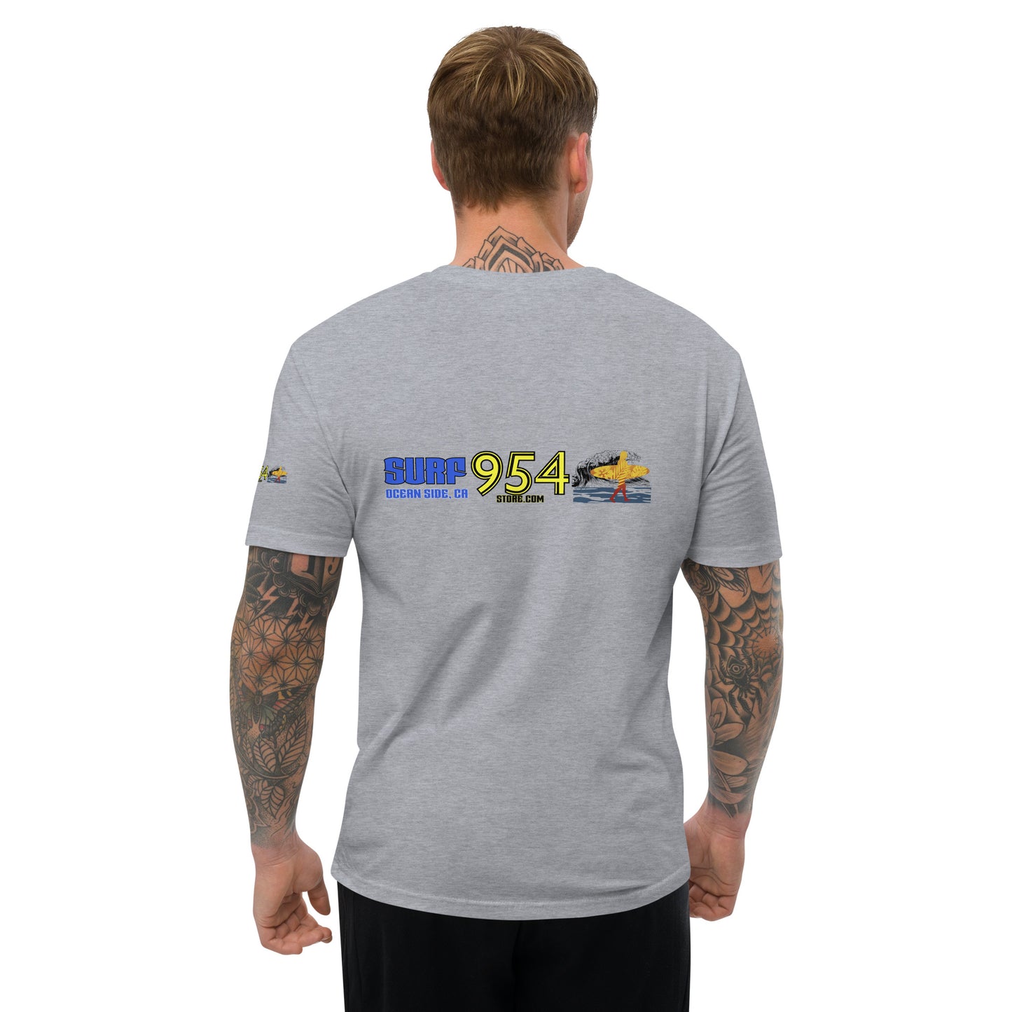 Surf Ocean Side Blue letters 954 Signature Short Sleeve T-shirt