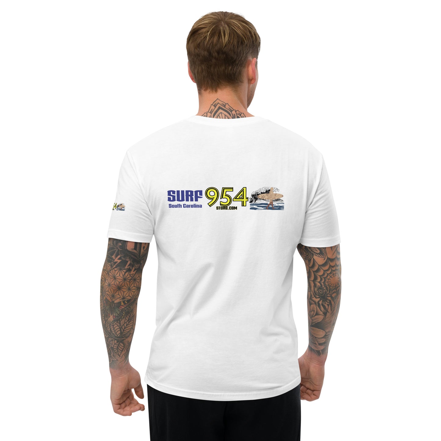 Surf SC Blue Letters 954 Signature Short Sleeve T-shirt