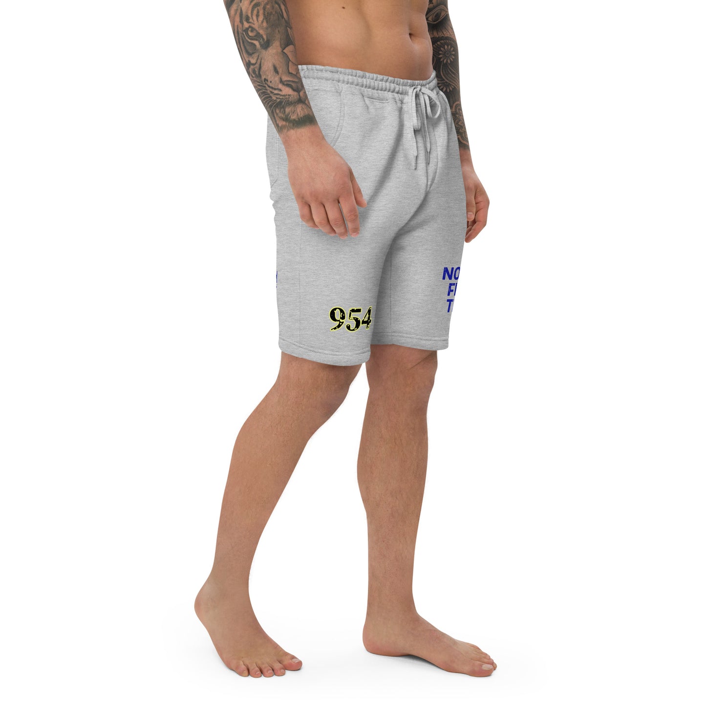 Not my first time 954 Signature Grey or White Men's fleece shorts