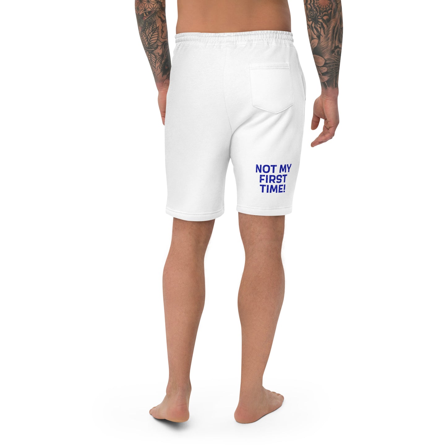 Not my first time 954 Signature Grey or White Men's fleece shorts
