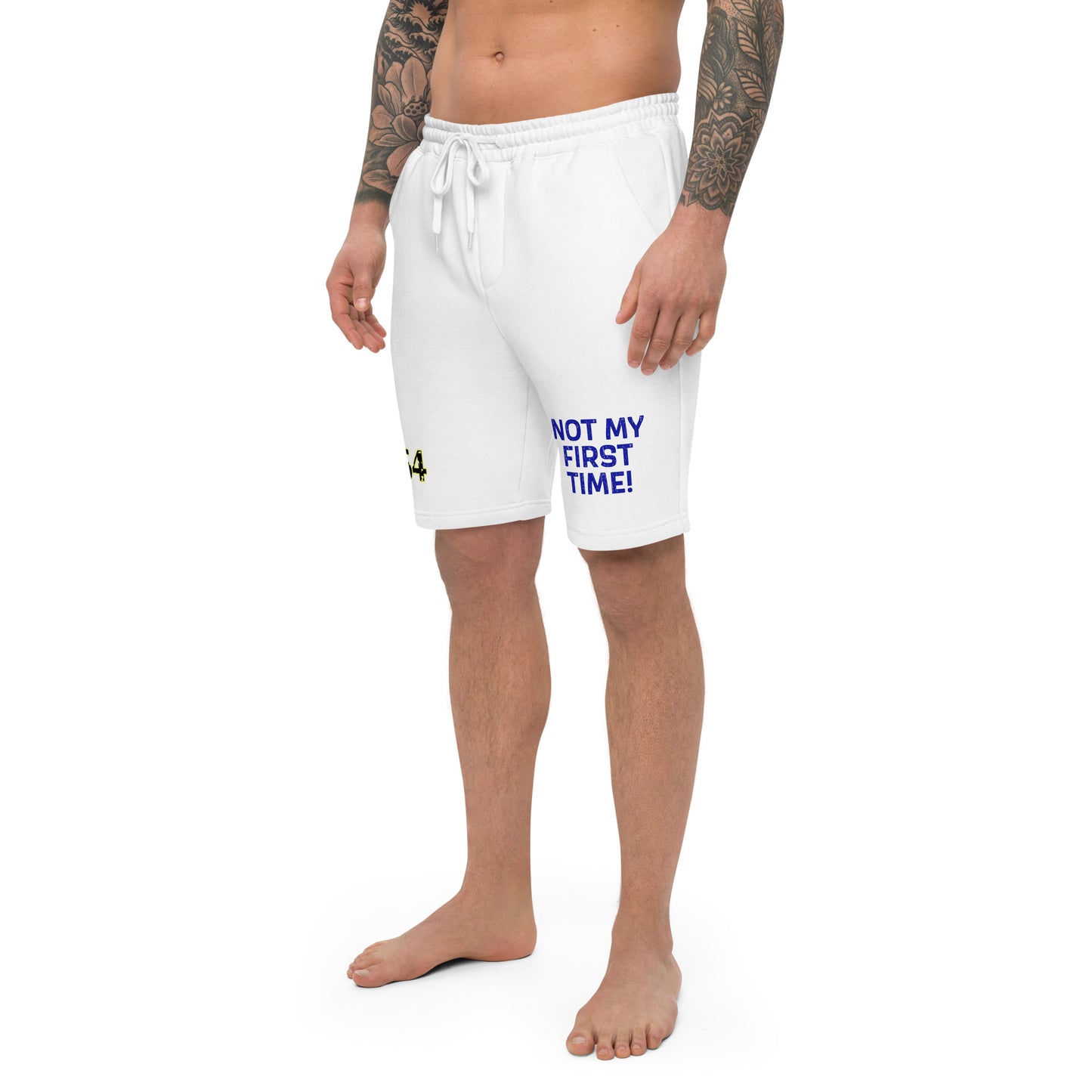 Not my first time 954 Signature Grey or White Men's fleece shorts