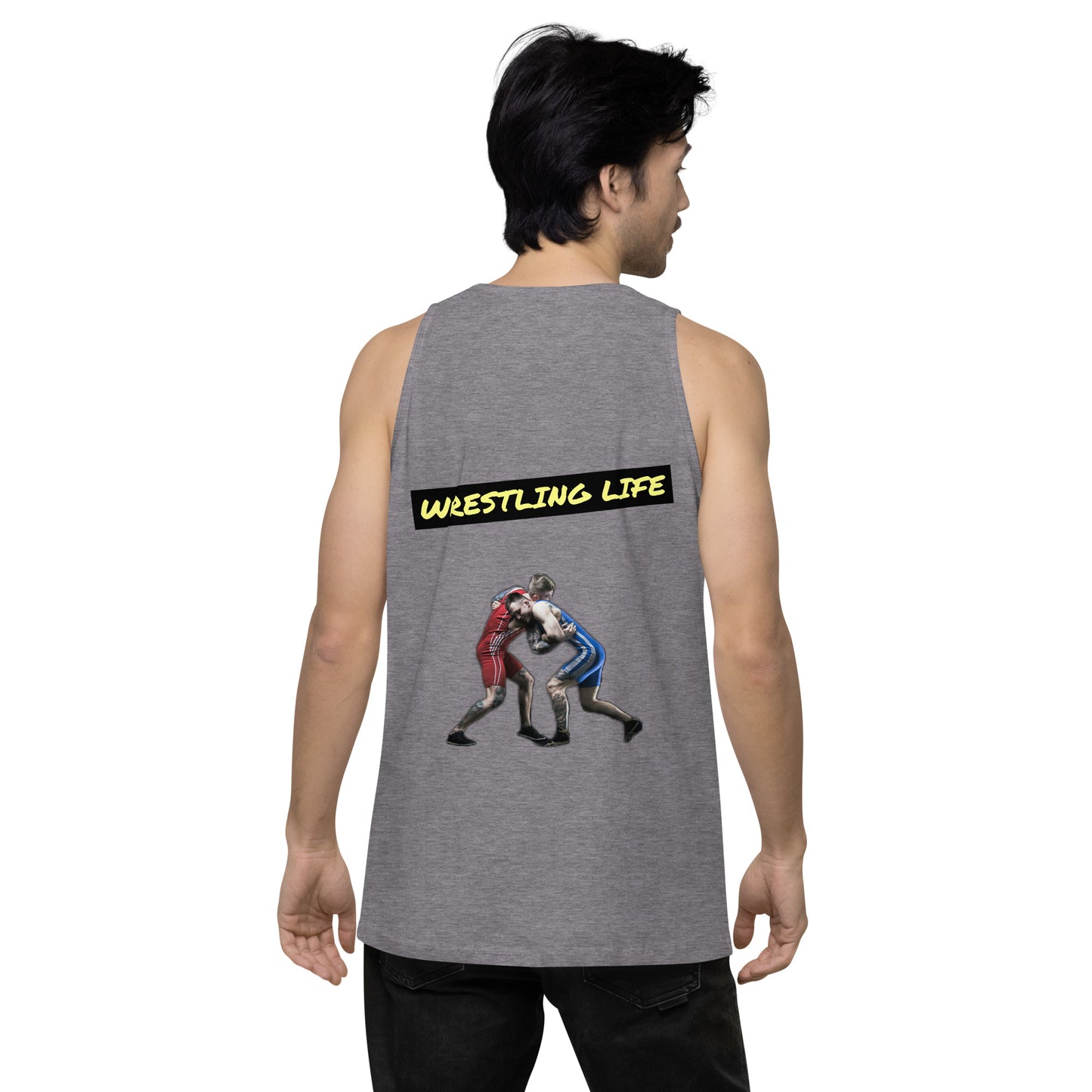 Wrestling Life 954 Signature Men’s premium tank top