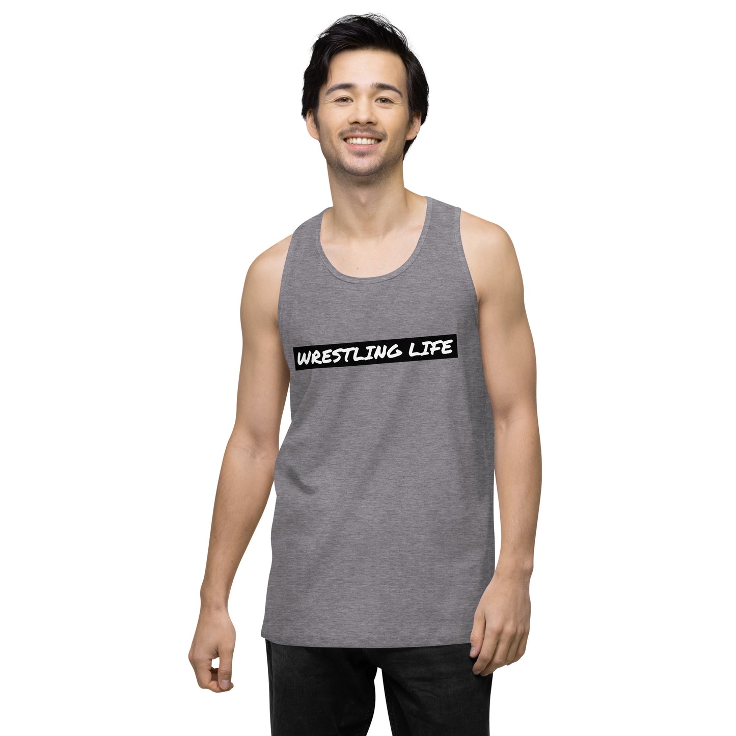 Wrestling Life 954 Signature Men’s premium tank top