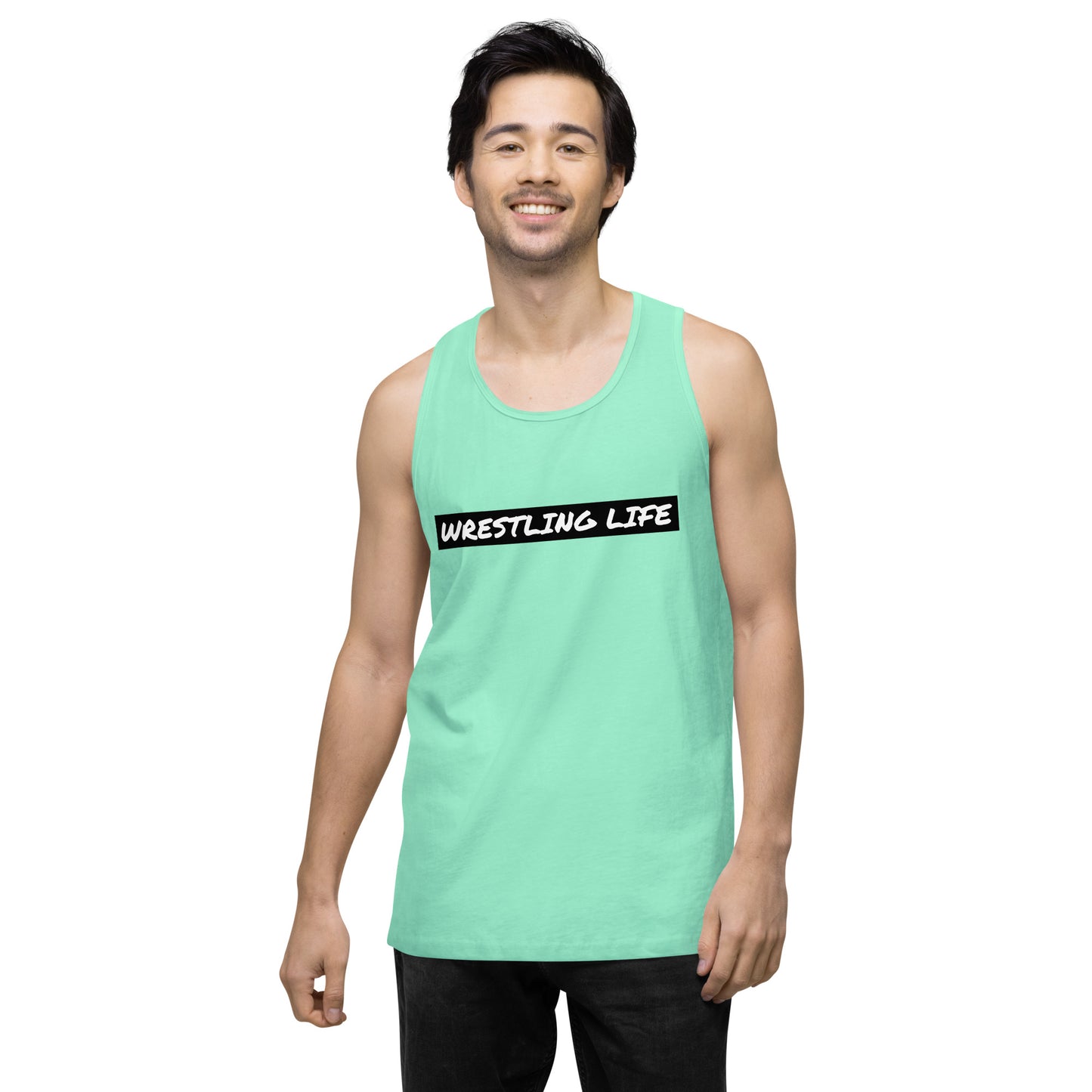 Wrestling Life 954 Signature Men’s premium tank top
