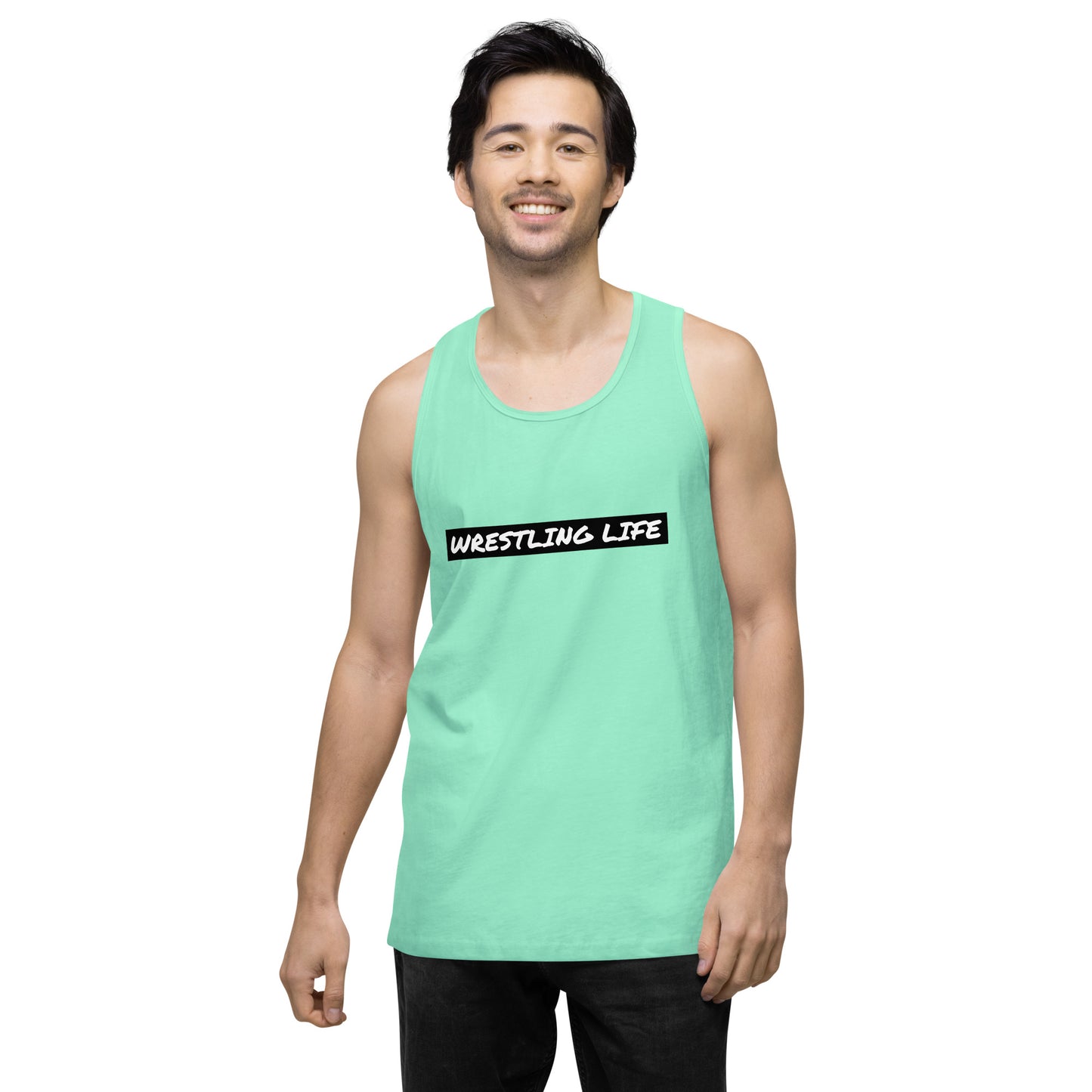Wrestling Life 954 Signature Men’s premium tank top