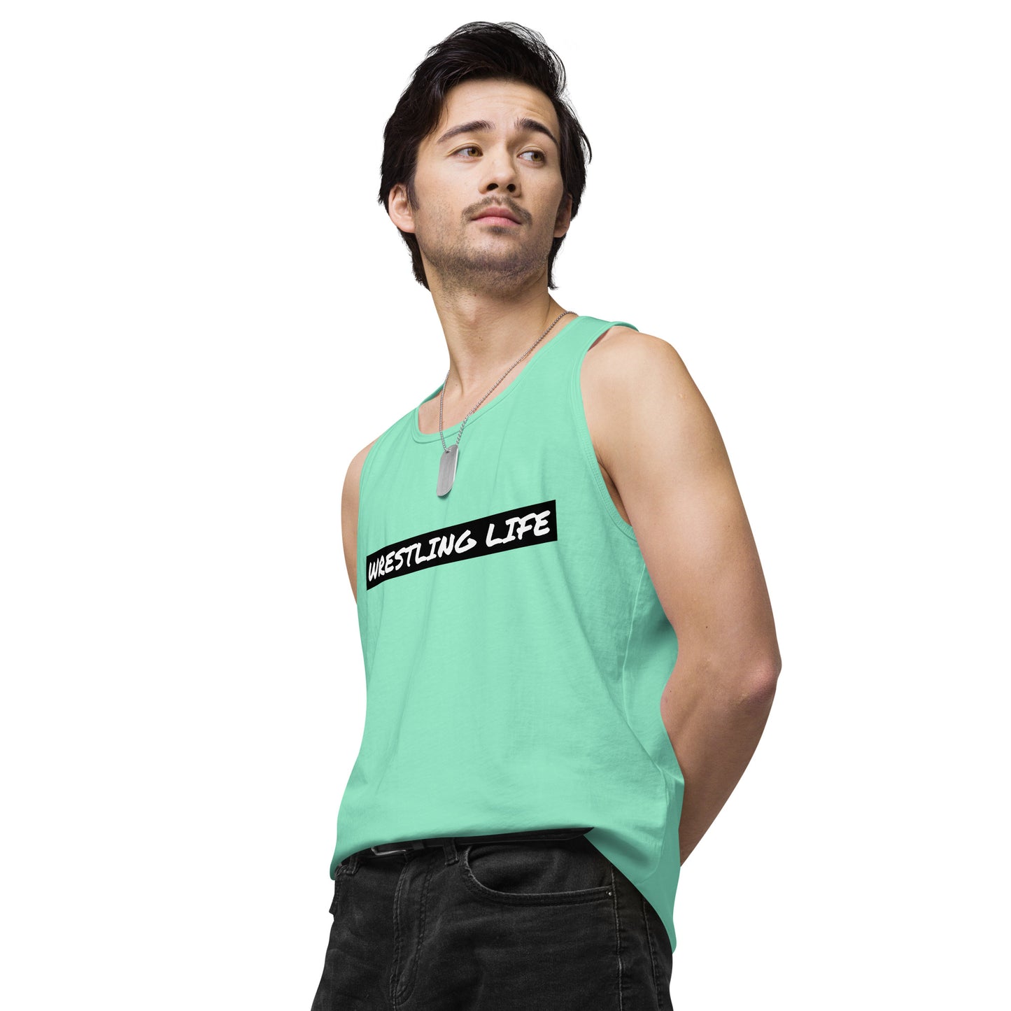 Wrestling Life 954 Signature Men’s premium tank top