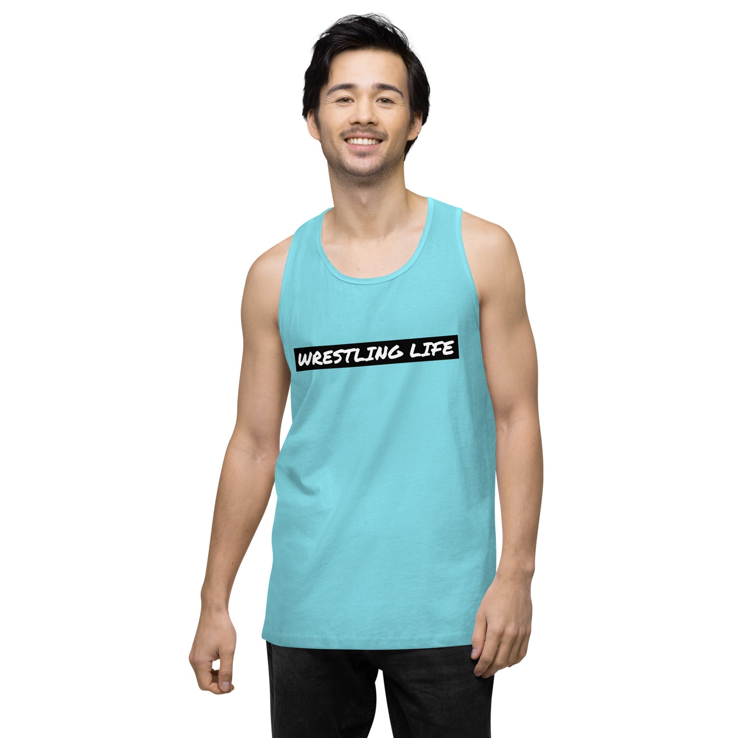 Wrestling Life 954 Signature Men’s premium tank top