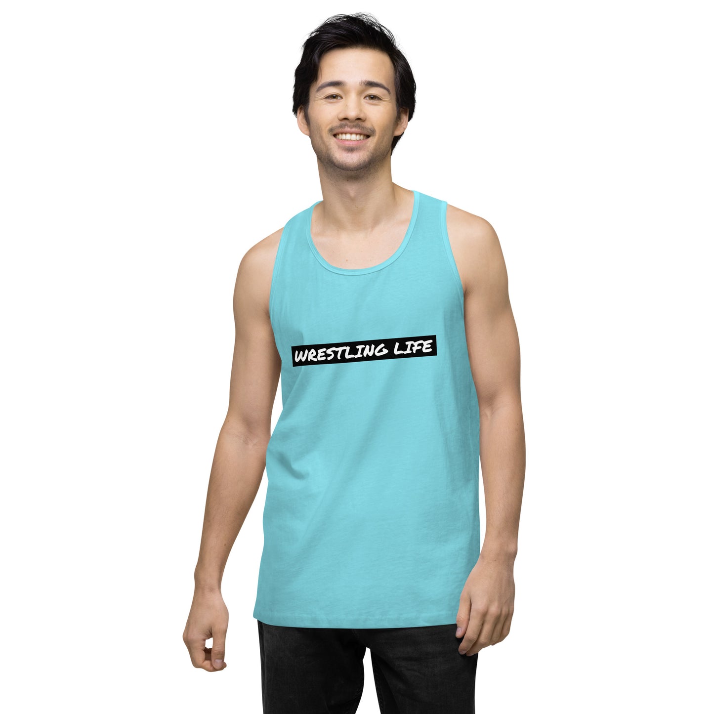 Wrestling Life 954 Signature Men’s premium tank top