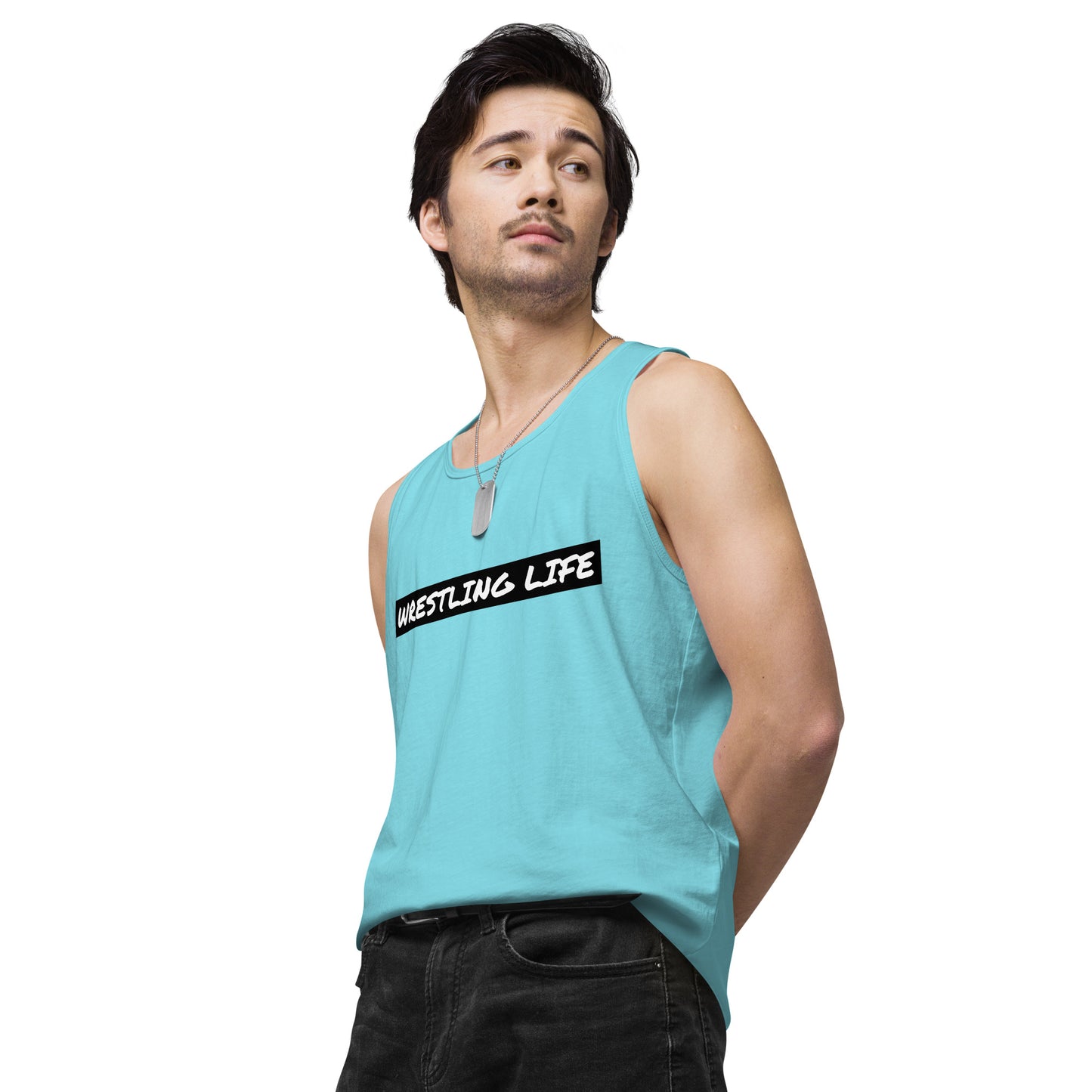 Wrestling Life 954 Signature Men’s premium tank top