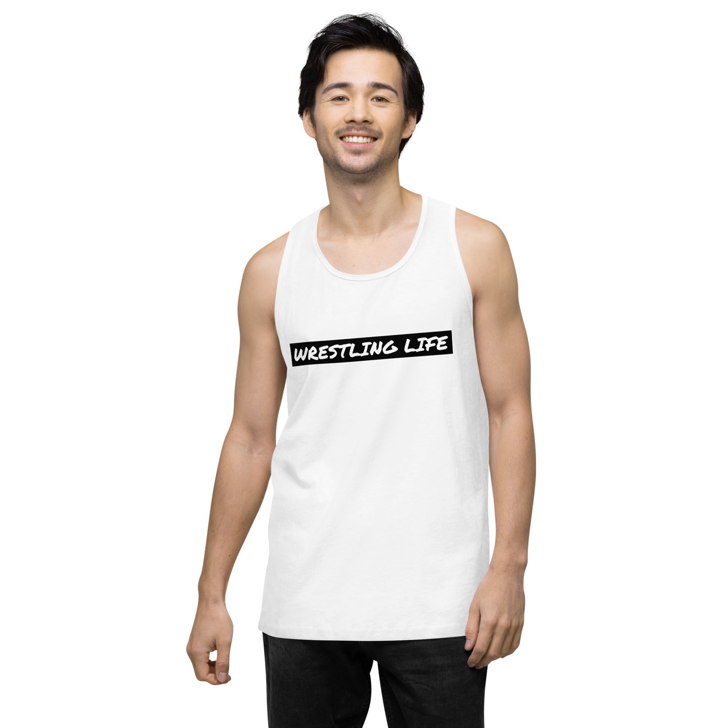 Wrestling Life 954 Signature Men’s premium tank top