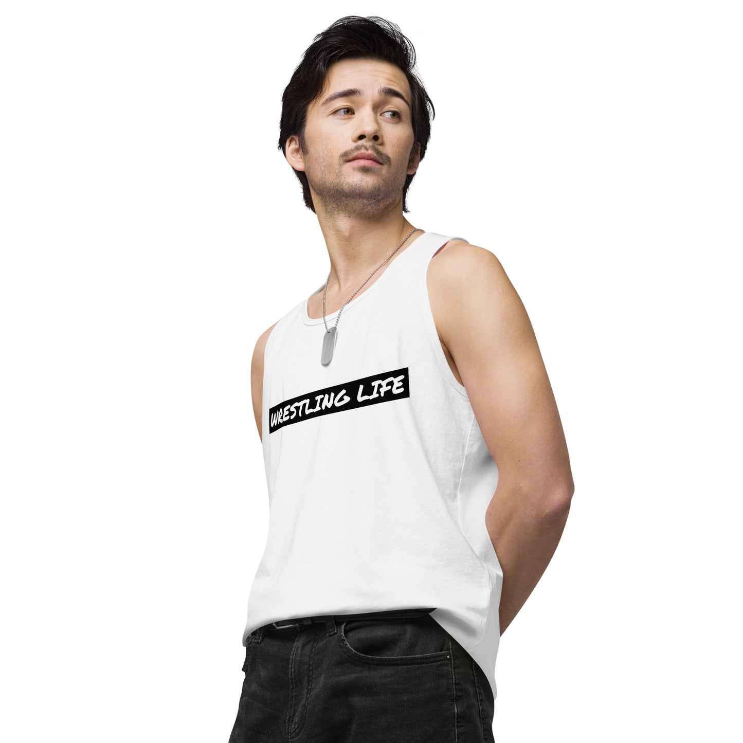 Wrestling Life 954 Signature Men’s premium tank top